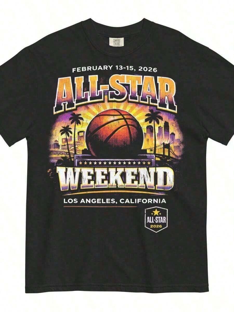 Camiseta de mujerCamiseta con la bandera de México para mujer, unisex, de algodón puro, estilo baloncesto All Star Weekend 2026 Los Ángeles, vintage, desgastada, premium, conjuntos de verano para mujer, tops de verano, ropa de verano, algodón suave, uso diario y para festivales, estilo moderno, diseño creativo, estilo estrella para actividades al aire libre.Cómoda y ligera - Negro - Ver 1