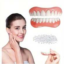2Ps Non-Dental Aesthetic Tooth Veneers - Easy  Complete Smile Covers For Top & Bottom Teeth - Ideal Present For Valentine'S Day, Mother'S Day, And Father'S Day - Peach - View 8