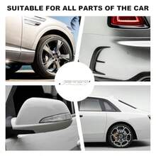 2 PCS Metal Car Sport Sticker, 3D Raised Fender Badge For Front Hood Rear Tailgate, Glossy Black Sport Logo Emblem With Strong Adhesive, Durable Outdoor Use - 白色 - 查看 6