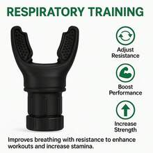 Medical-Grade Silicone Resistance Breathing Trainer, Adjustable Intake Valve, Portable For Athletes, Post-COVID Recovery & Breathwork - Black, White, Blue, Red - Multicolor - View 9