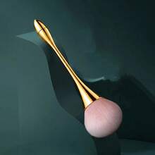 4pcs Precise Eye Shadow & Eyeliner Brushes Set, Professional Makeup Brushes With Long Handles, Reversible, Suitable For Sensitive Dry Skin, Easily Create Beautiful Eye Makeup, Portable Mini Gold Brush Set Including Foundation, Concealer, Blush, Contour, Powder Brushes - Multicolor - View 2