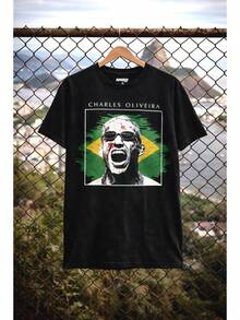 Charles Oliveira T-Shirt | Champion Merchandise | Do Bronx Clothing | Exklusives Geschenk für MMA-Kämpfer und Kampfsportbegeisterte - Schwarz - Übersicht 7