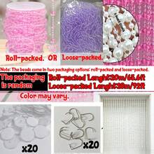 20pcs Acrylic Crystal Bead Curtain, Arched Tassel Hanging Door Beads, Suitable For Home, Cafe, Bedroom, Dining Room, All Seasons - Pearl - View 12