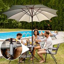 1pc Outdoor Umbrella Clamp, Stainless Steel Deck Umbrella Fixed Bracket, Adjustable Umbrella Deck Mount With Umbrella Hook Accessory Mount To Picnic Table,Railing - Silver - View 5