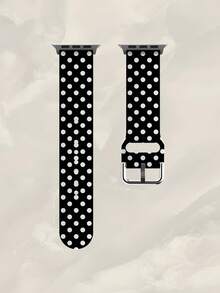 1件極簡可愛黑白波點矽膠錶帶，相容 38mm 40mm 41mm 42mm 44mm 45mm 49mm 46mm，時尚柔軟矽膠運動錶帶，適用於 Series Ultra 2 S11 S10 SE 9 8 7 SE 6 5 4 3 2 1，適合日常穿搭與度假造型 - 彩色 - 查看 10