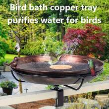 1/2PCS Bird Bath Copper Plate, 2mm Thick Reinforced Copper Cleaning Plate, Used For Bird Bath, Three-Point Support Ensures Year-Round Clean Water, Compatible With All Outdoor Bird Bath Bowls - 1pcs - View 3