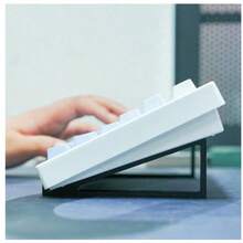 1 Pair 20° Adjustable Keyboard Risers, Made Of Durable Plastic And Metal Composite, Minimalist Solid Color, Ergonomic Tilted Design, Non-Slip Rubber Pads For Enhanced Stability - Multicolor - View 4