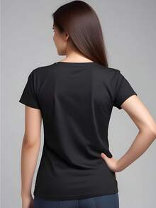 Camiseta unisex vintage negra, estampado interactivo de mapache y nutria en cuadrícula 2x2, camiseta casual y cómoda, con divertidos motivos de animales, lavable a máquina. - Negro - Ver 4