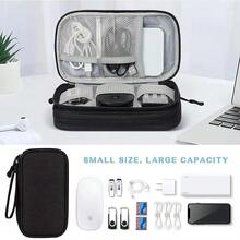 1pc New Travel Storage Bag, Waterproof Double-Layer Organizer Pouch For Cables, Chargers, Digital Accessories - Rectangle - View 7