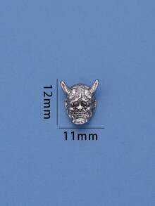 10pcs Vintage Alloy Skull Nail Decorations, DIY Metal Decor, Manicure Products, Nail Art Accessories, Nail Supplies, Nail Jewelry, Nail Gems - Multicolor - View 3
