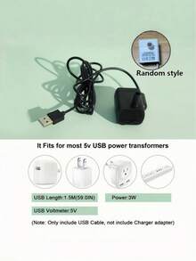 1pc 50.72oz USB Powered Automatic Pet Water Fountain, Quiet Operation, Easy Clean Design, Suitable For Cats & Small Pets, No Battery Required (Adapter Not Included), Random Color Water Pump - Multicolor - View 6
