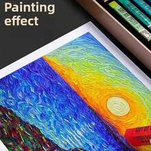 48 Vibrant Colors Oil Pastels ,Creamy Heavy Color Pastel Sticks Smooth Blending Drawing Crayons For Artists Art Painting & DIY Crafts - Sets - View 5