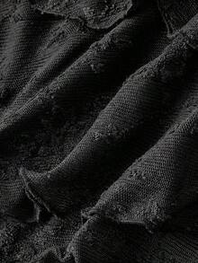 MOD Vestido asimétrico con volantes para mujer talla grande en color marrón oscuro, vestido marrón oscuro, vestido marrón café, vestido corto marrón, vestido, vestido de otoño/invierno, vestido de Navidad, vestido de Año Nuevo, vestido de Acción de Gracias, vestido de fiesta, disfraces de Navidad, vestidos de fiesta para mujer, vestido de fiesta de Navidad - Negro - Ver 6