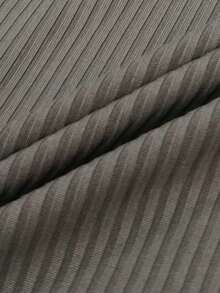 Camiseta de tirantes de cuello cuadrado con contraste de color estilo retro francés, camiseta sin mangas minimalista y versátil de ajuste ceñido y sexy, de tejido de punto bordado con conchas, adecuada para salir, ir al trabajo, ir a la escuela - Gris - Ver 5