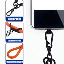 Adjustable Polyester Long Phone Lanyard Strap - Detachable Shoulder Strap With Hook, Suitable For Outdoor Sports, Travel And Daily Use - Anti-Lost Shoulder Chain, Sports Accessory | Adjustable Strap | Durable Polyester, Phone Lanyard - MultiWarna - View 6