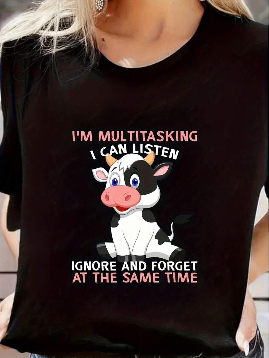 Women T-Shirts - 黑色 - 查看 1