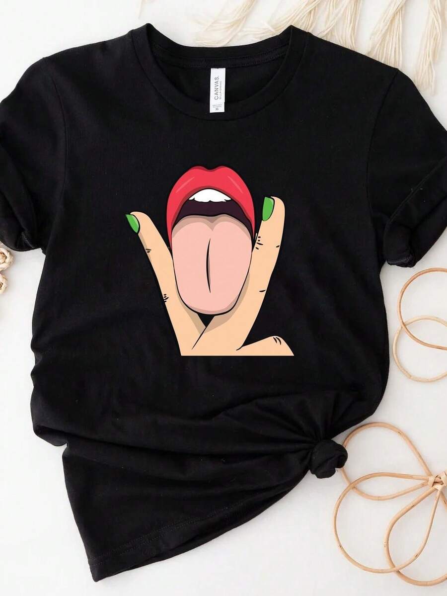 Camiseta del orgullo lésbico para mujeres L1GBTQ Camiseta con lengua Camisetas arcoíris orgullosas Camisetas divertidas L1GBT Camisetas trans gay para mujeres. Camiseta unisex de algodón puro de 220 g. Peso ideal para todas las estaciones, adecuada tanto para hombres como para mujeres. Tejido duradero de alta calidad, suave al tacto y de larga duración. Top transpirable. Adecuado para la primavera y el verano de las mujeres, vacaciones, Día de la Madre, Día de la Independencia. - Negro - Ver 1