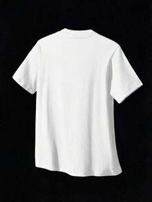 NEON BLANC Short-Sleeved Crew Neck T-Shirt With Letter Print, Casual And Versatile For Everyday Use - 白色的 - 查看 2