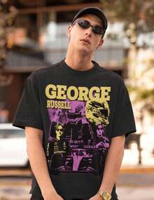 Retro Graphic T-Shirt Of The King Of Pop , Custom Print, Unisex, Vintage Urban Style, Loose Fit Short Sleeve Cotton T-Shirt With Round Neck, Blouses For Women. Casual Blouses For Ladies. - 黑色 3 - 查看 7
