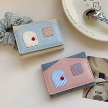 Colorful House Design Wallet, Korean Fashion Niche Brand Women's Tri-Fold Wallet - Multicolor - View 7