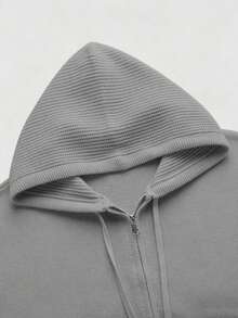 Áo khoác cardigan nữ dáng suông có mũ, khóa kéo, kiểu dáng Y2K, thích hợp cho hẹn hò, mặc hàng ngày, mùa xuân, kỳ nghỉ, tiệc sinh viên. - Màu Xám nhạt - Xem 8
