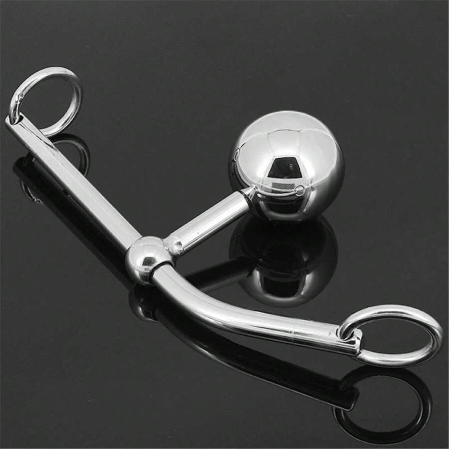 Sex Toy SM Metal Anal Plug Detachable Round Ball Mobile Double Ball Stainless Steel Anal Plug Adult Toy - one-size - View 1