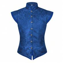 Men Cosplay Clothing - 25801 Jacquard Vest Style 2 White - View 6