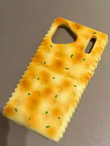 Creative Burnt Onion Pancake Texture Phone Case, Compatible With Apple 16/17 Pro Max/ 15 Pro, Shockproof New Protective Cover, Novelty Design For Women - Khaki - View 5