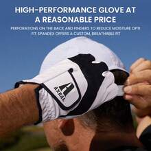 FINGER TEN Men's Left Hand Golf Glove 1 Pack, Breathable Soft Golf Gloves, All Weather Non Slip Grip Design, Comfortable Close Fit From S To XL Size, Daily Golf Training Outdoor Course Playing Use, Casual And Professional Golf Player Essential Sports Accessory - White - View 5