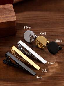 1 Pair Stainless Steel Round Cufflinks, Groomsmen Gift, Personalized Cufflinks For Bride, Groom, Parents, Available In Silver, Gold And Black, Customizable, Suitable For Mother's Day And Other Occasions. Engraved Cufflinks, Stainless Steel, Wedding Gift, Customized Product. - Multicolor - View 10