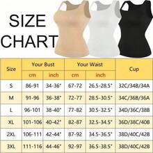 Women Tummy Control Shapewear Tank Top Body Shaper Vest Abdomen Compression Slimming Underwear Undershirts Shaping Tops Shirts Cami Camisole Scoop Neck - Black - View 11