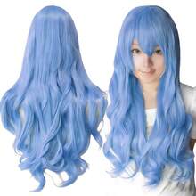 Synthetic Hair Long Brown Cosplay Wig Lolita Hair Curly Anime Wigs Hairpiece Chizuru Mizuhara Halloween Costume Wig For Women - Fluorescent Yellow - View 10