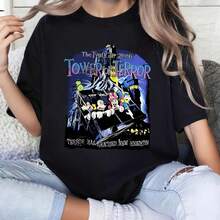 T- Rétro & Tower Of Terror, T- Twilight Zone Des Studios Iens, Chemise Manèges, Vances D'Halloween En Famille - Black - View 1
