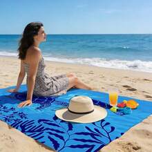 1pc Sea Turtle Patterned Beach Mat, Extra-Large Beach Mat, Lightweight And Durable. Ideal For Travel, Camping, And Picnics. Extra-Large Size For Adults. Highly Suitable For Beaches And Outdoor Adventures - C - View 8