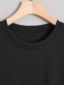 001| T-Shirts| Shipped From Mexico| High-Quality Breathable| Loose-Fitting T-Shirts| Loose Fit| Sports T-Shirts For Everyday Activities| Sports T-Shirts| Soft, Comfortable, And Breathable T-Shirts| Sports T-Shirts - 黑色 - 查看 5