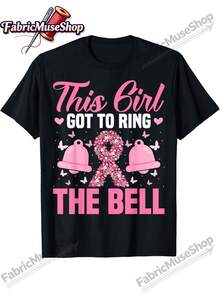 Camiseta de Concientización sobre el Cáncer de Mama| Camiseta Casual Transpirable, Elegante Top de Verano, 100% Tela para Exteriores, Perfecta para Hombres y Mujeres, Ideal como Regalo para Halloween, Acción de Gracias y Navidad - Negro - Ver 7