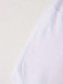 TAN, Camiseta de manga corta estampada de una sola cara de 180g, %, Estampado con diseño de aprendiz, Suave y transpirable, Casual de primavera-verano, Cuello redondo, Manga corta, Camiseta de mujer 1 pieza. Ropa fresca de verano - Blanco - Ver 3
