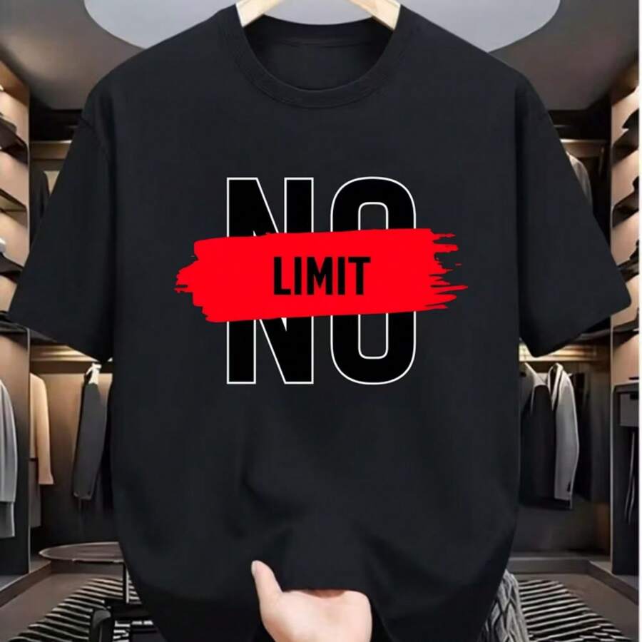 Camiseta impresa para hombres y mujeres - Negro - Ver 1