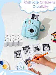 Universal Thermal Printer Paper Refills, White Inkless Printing Rolls For Instant Cameras & Pocket Sticker Makers, Multi-Purpose Self-Adhesive Labels For Photos & Organization - View 8
