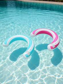 1 pieza Palo de natación inflable con diseño de caramelo en forma de U, aro de natación inflable y flotador inflable, adecuado para actividades acuáticas, piscina, playa, ideal para camping al aire libre, flotador de piscina para adultos y un imprescindible para el entretenimiento acuático de verano - multicolor - Ver 3