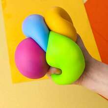 1pc. Colorful Squeeze Ball, Color Changing Stress Relief Ball, Adult Fidget, Extra Large Squeeze Squishy Ball, Elastic Stress Relief Ball, Relieve Anxiety, Cute Stuff, Cheese Squishy, Squishy Dumpling, Back To School - A - View 1