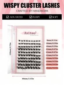 Asiteo 3D DIY 簇状假睫毛 8-16mm，90 片自然分段式假睫毛套装，单根假睫毛，睫毛簇，单根假睫毛，假睫毛，假睫毛 - DD - 查看 4
