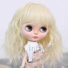 Doll Wig Long Hair For 24-27cm Head, 9-10 Inch, Black - Blonde - View 1