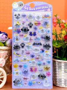 3D Embossed Foil Stickers - Underwater World, Ocean Bubbles, Suitable For Decorating Diaries, Photo Albums, Phone Cases - Multicolor - View 12