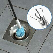 1pc Flexible Drain Cleaner, Stainless Steel Hair And Debris Catcher, Suitable For Deep Pipe Clogging Removal And Preventing Blockage, Essential Household Tool - A - View 4