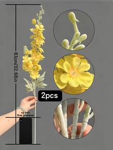 1件人造飛燕草花，33英吋絲綢飛燕草花人造長莖仿真植物，適用於家居、辦公室、花園、婚禮、餐桌花瓶裝飾，適合婚禮裝飾、新娘背景道具、花束、胸花、手腕花、婚禮拱門、派對裝飾、禮品裝飾、婚禮裝飾、餐廳桌中心裝飾、花束填充，也適用於聖誕節、感恩節、秋季裝飾 - 彩色 - 查看 12