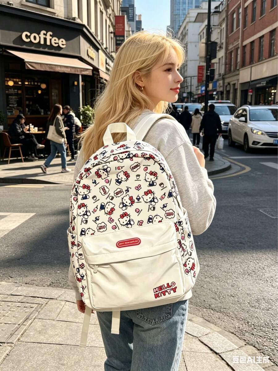 SANRIO 三丽鸥卡通旅行背包，大容量多功能轻便包 - 藍色 - 查看 1