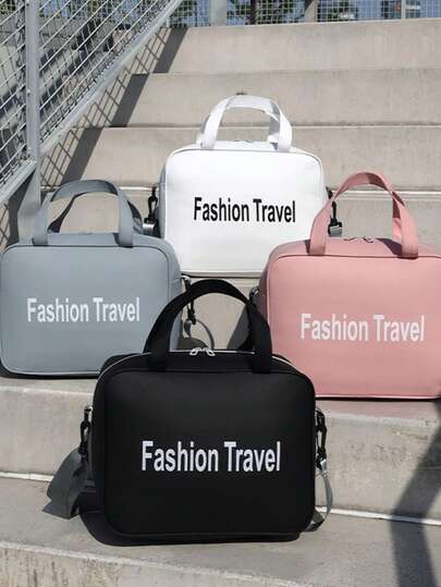 Large Capacity Fashion Travel Bag, Lightweight Portable Storage Bag For Travel & Gym