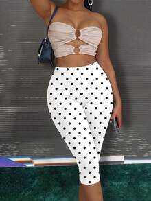 豹纹紧身短裤，舒适夏季下装 白色 - 白色 - 查看 6