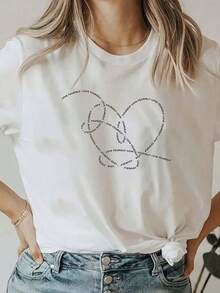 Camiseta de mujer moderna, informal, para fiestas y para estar en casa, 100% algodón, corte holgado. 1pscCamiseta Love Yours Bangtan, camiseta Love Yours Era, camiseta Jhope, camiseta Namjoon, camiseta Jimin, regalo para amigos63. jpg220 g Camiseta de algodón puro de 220 g para primavera-verano. Siente la temporada en su máxima expresión. Nuestra camiseta de algodón puro de está tejida para una transpirabilidad y suavidad excepcionales, lo que la convierte en tu compañera ideal desde las flores de primavera hasta el sol de verano. Diseñada para la comodidad durante todo el día, es más que un básico: es un regalo considerado y práctico para envolver a tus seres queridos en una comodidad inquebrantable.100%cotton - Blanco - Ver 7